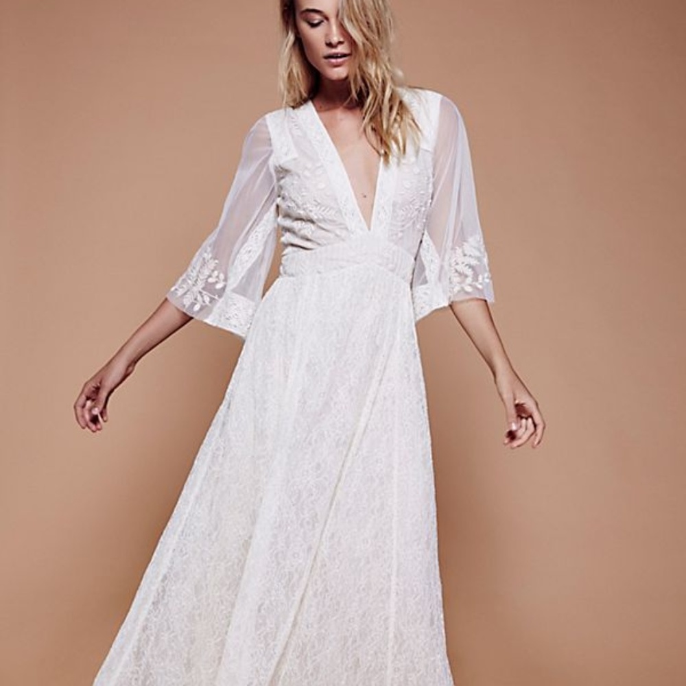 Free People Ivory Eclair Maxi Dress